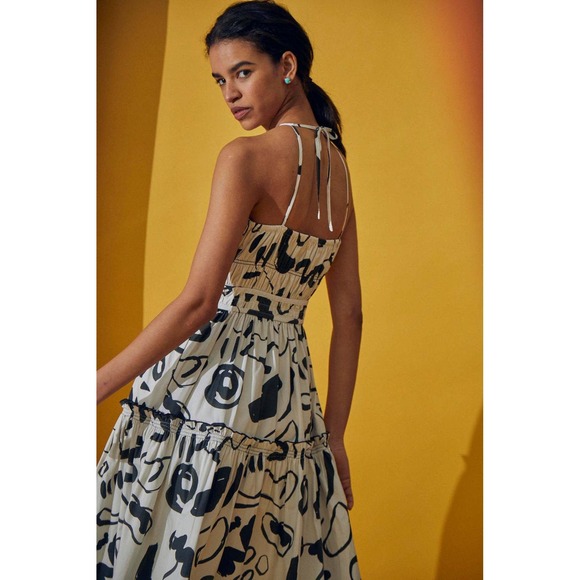 Hunter Bell Turner Dress Size 4 Cotton Abstract Printed‎ Midi Dress - Picture 4 of 12